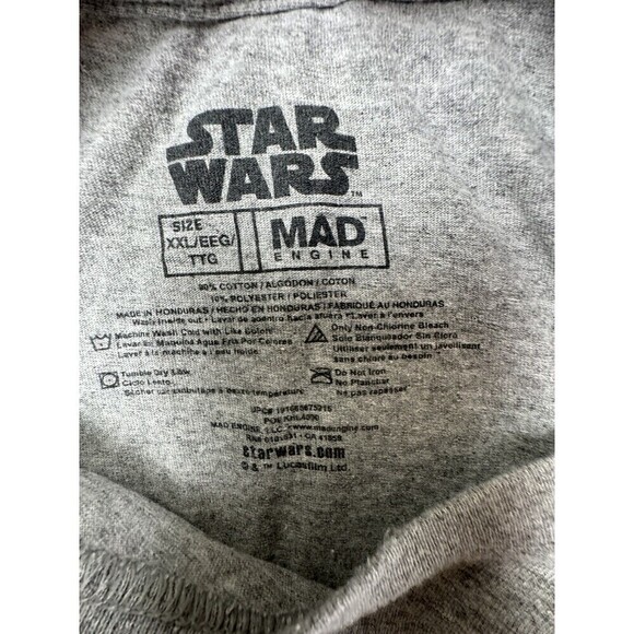 Star Wars Shirt 2XL Gray Black Darth Vader The Imperial March Top Tee - Picture 6 of 7